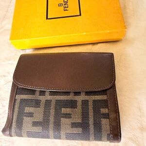 Fendi Zucca Bifold Wallet in Signature Monogram Canvas